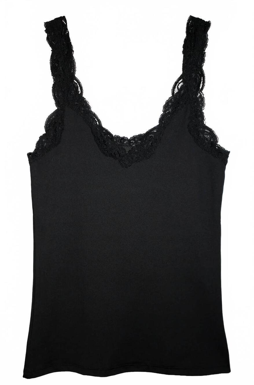 NEW ONLY HEARTS women's v-neck lace strap tank in black